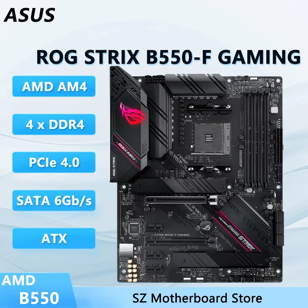 ASUS STRIX B550-F GAMING Motherboard AMD B550 AM4 DDR4 128GB M.2