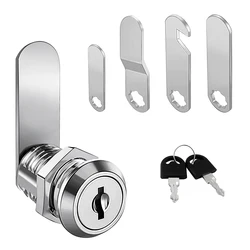 16/20/25/30mm Cam Lock Set Door Cabinet Mailbox Drawer Cupboard Locker Etc,It Comes with 2 Keys and 4 Different Lock Plates