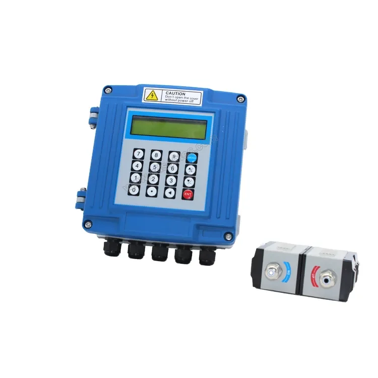 4~20mA DC8~36V or AC85~264V Digital Ultrasonic Flow Meter IP68 Stainless Steel portable ultrasonic flowmeter