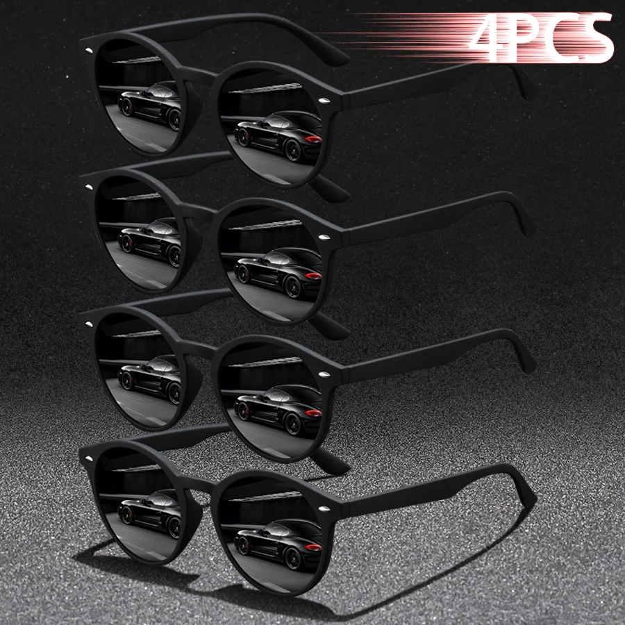 

﻿ 8PCS Vintage Round Sunglasses Neutral Fashion Casual Eyewear Brand Designer Eyewear Vacation Outdoor Activities Sun Glasses
