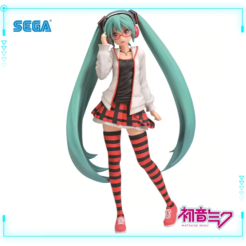 SEGA Original Genuine Project DIVA Arcade Future Tone Hatsune Miku SPM Figure Natural Ver 24cm Collections Model Figure Toy Gift