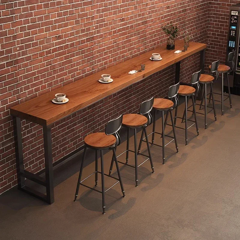 

Solid Wood Coffee Bar Table Tavern Senior Bedroom Domestic Bar Table Strip Table Dining Balcony Wall Furniture Mesa Alta