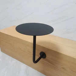 Wall Mounted Small Round Table Milk Tea Shop Against The Wall Side Tables Booth Metal Dining Desk American Industrial Furniture