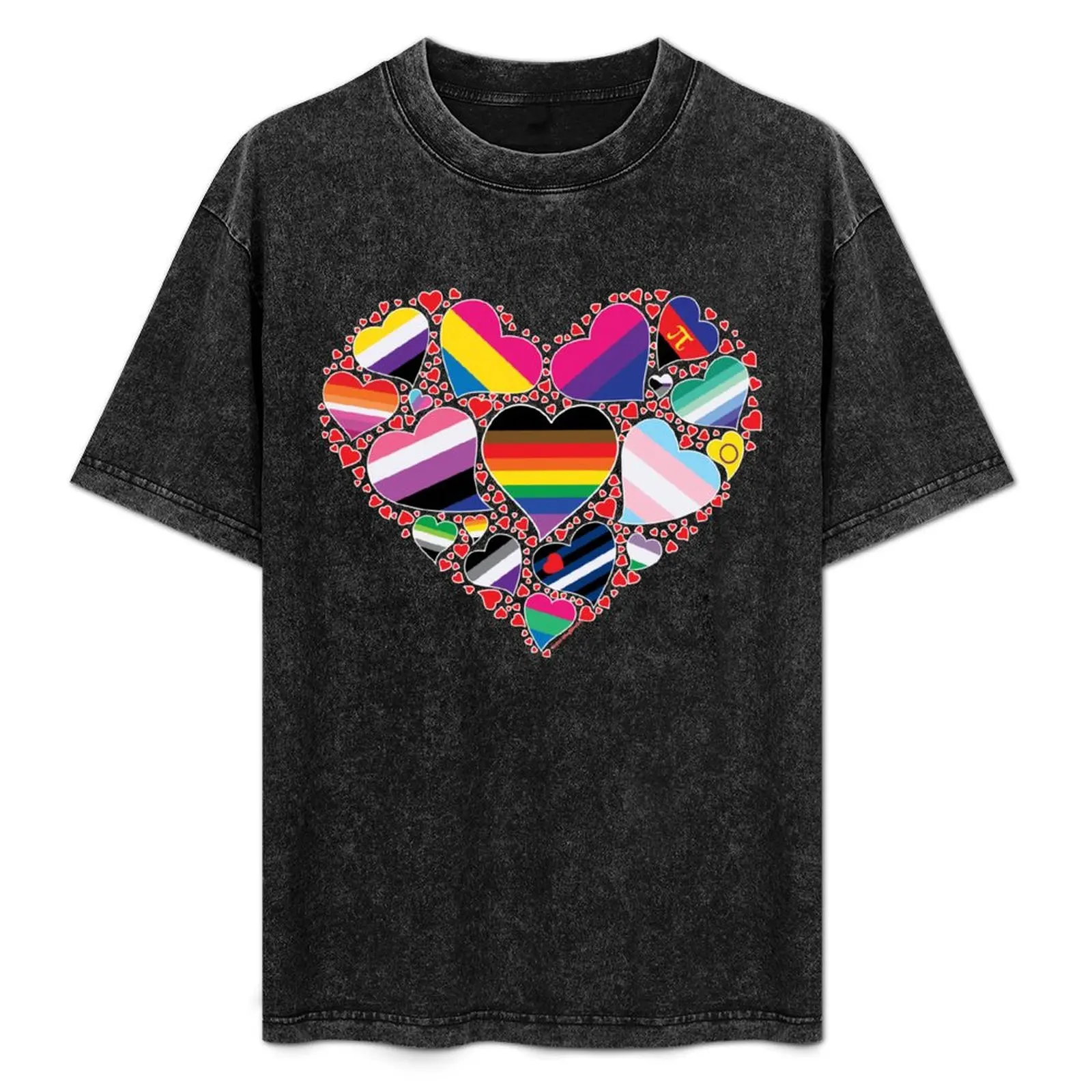 

LGBT Pride Heart T-Shirt oversizeds summer clothes anime stuff fruit of the loom mens t shirts
