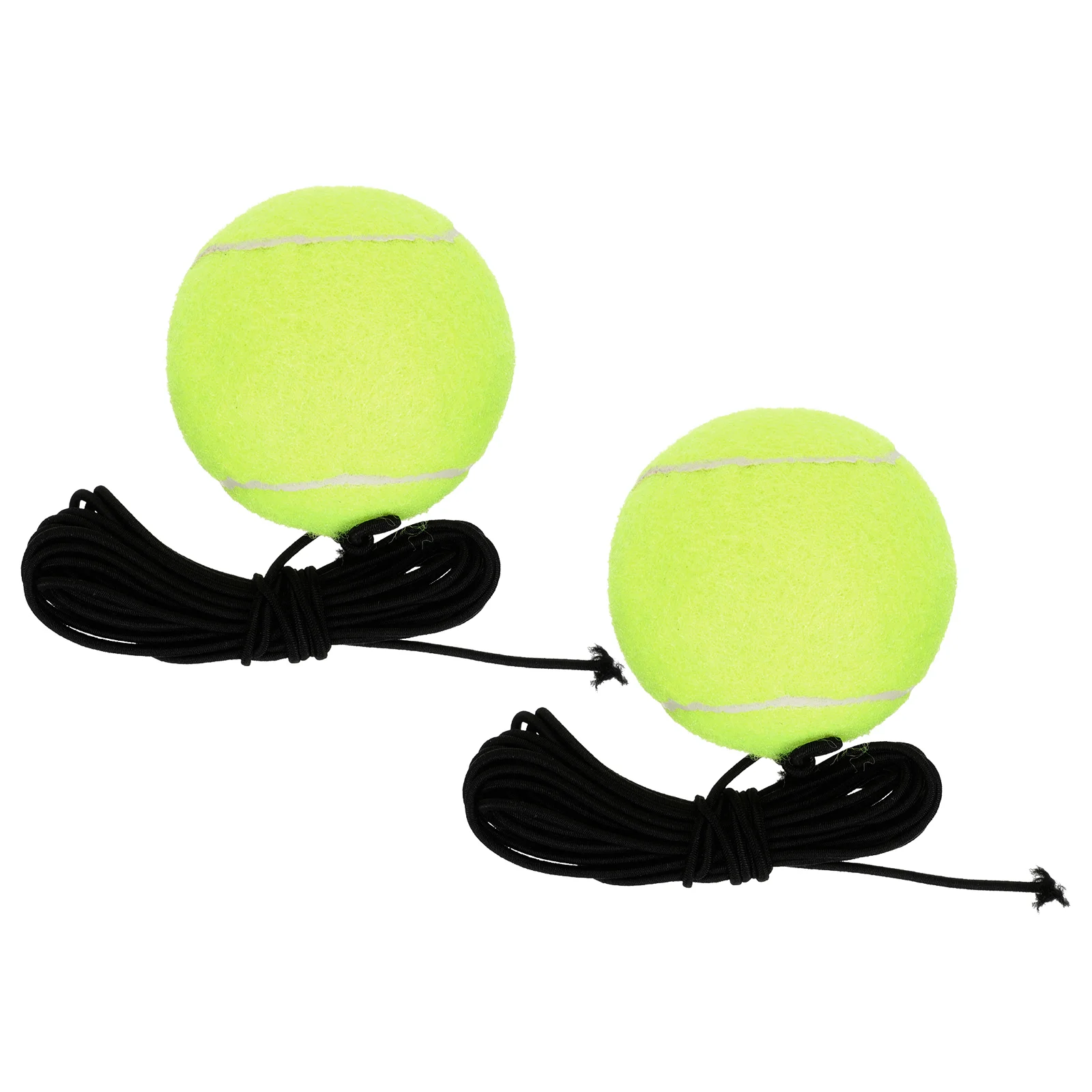 2 Pcs Rope Tennis Equipment High Bounce Training Ball Practice Gear with Pet Balls Nylon Self