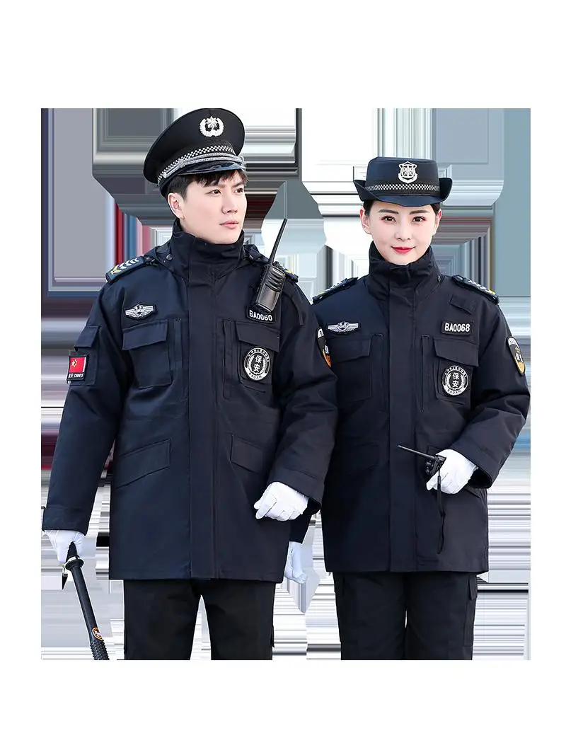 

Men's Long Sleeve Work Uniform Set Security Guard Training Clothes Mesh Mid-Length Male Property Security Uniforms Training
