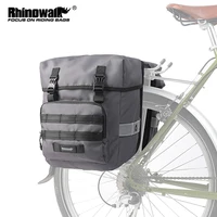 Bolsa de Alforjas para Bicicleta Rhinowalk, Impermeable, para Asiento Trasero, Doble, Gran Capacidad, Almacenamiento para Ciclismo, Accesorios para Bicicleta de Turismo al Aire Libre