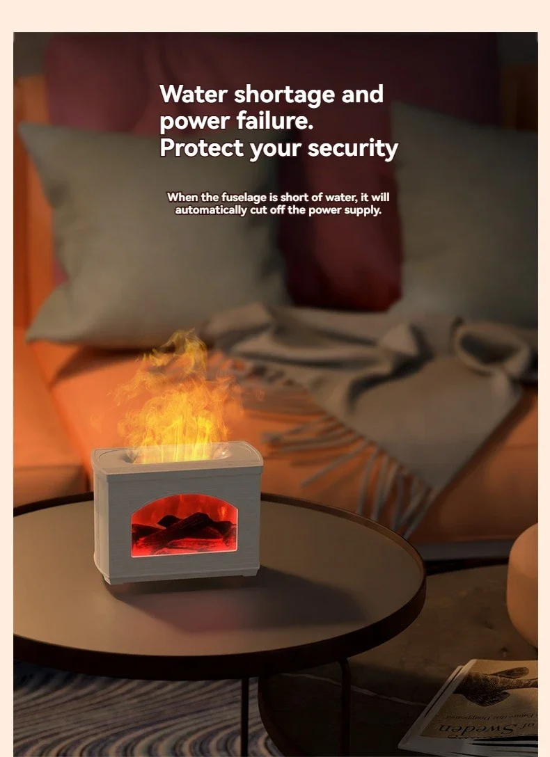 A new fireplace aroma humidifier home desktop small diffuser automatic fragrance machine simulation flame