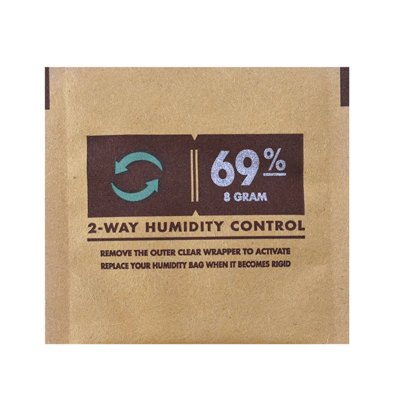 10pcs 62% 65% 69% 72% 75% 84% 8g 60g 2 way Humidity Bag Professional Cigar Moisturizing Bag  Moisturizing Packet preservation