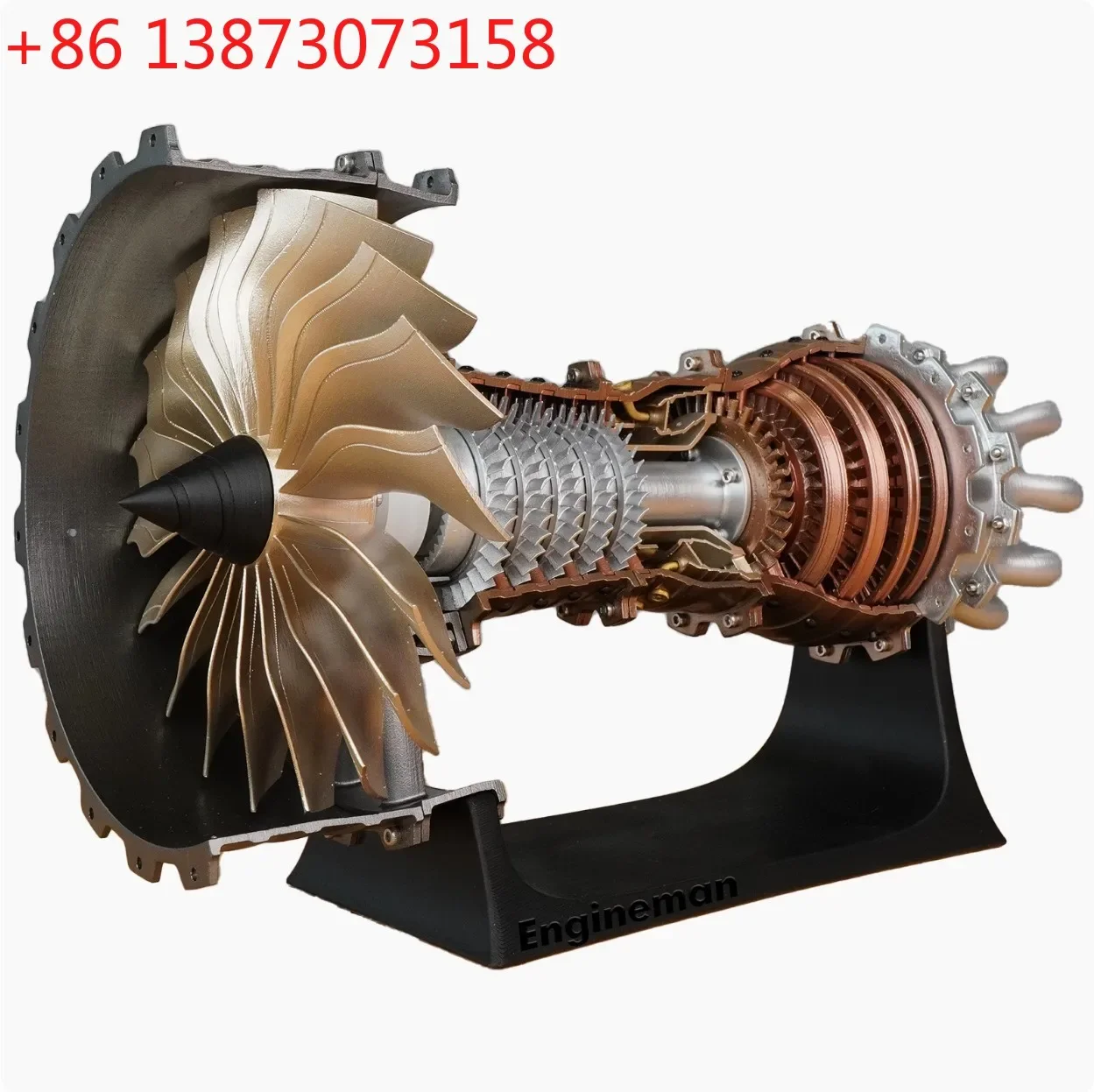 Mechi aircraft engine model, mini aviation turbofan Engineman assembly movable DIY