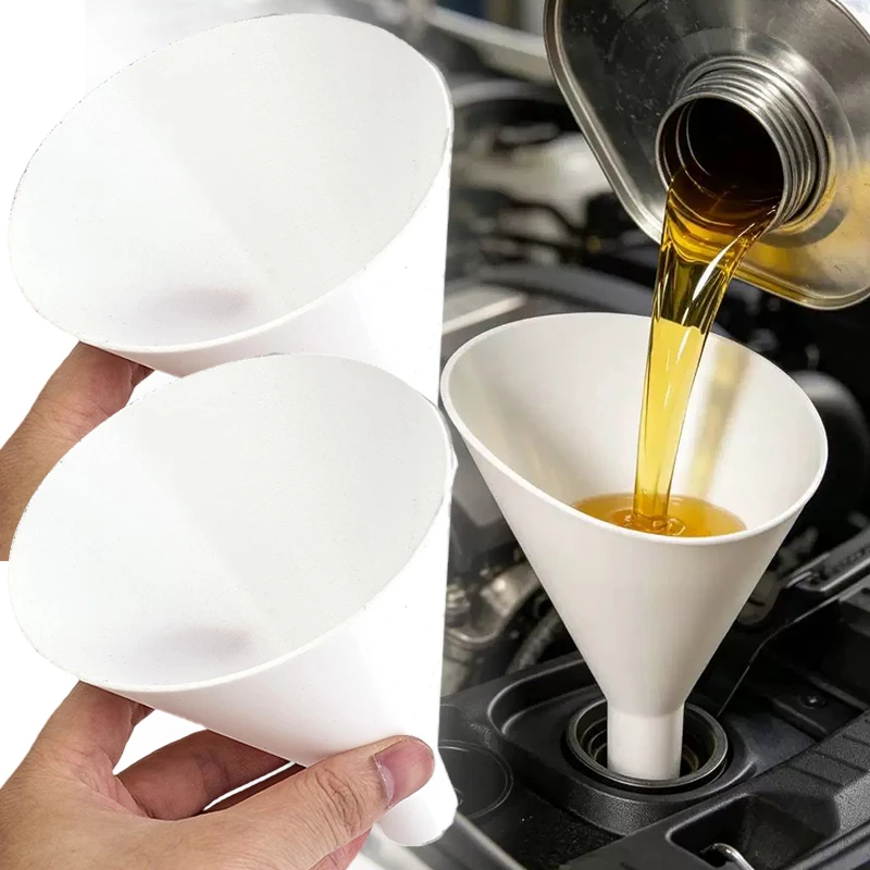 Large Mouth Offset Oil Funnel Car Fuel Transfer Pour Tool for Engine Oil Coolant Vehicle Maintenance Auto Repair Accessory