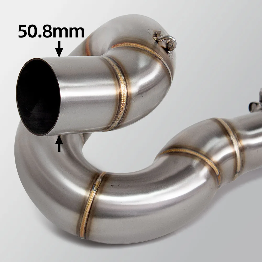 لكاواساكي نينجا 650 z650 نينجا Z 650 2017-2023 الهروب الانزلاق على الجبهة أنبوب ربط الأنابيب 51 مللي متر دراجة نارية العادم نظام كامل