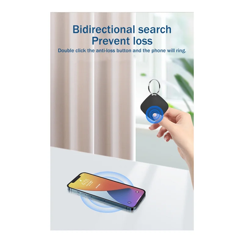 Mini GPS Tracker Bluetooth Anti-Lost Device Key Pet Handy Anti-Lost Device Smart Locator Weiß