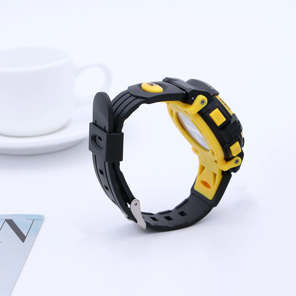Digital Watch Waterproof Wristwatch Sports LED Electronic Outdoor 50M Dive Bath PU B Stopwatch Timer Alarm Display