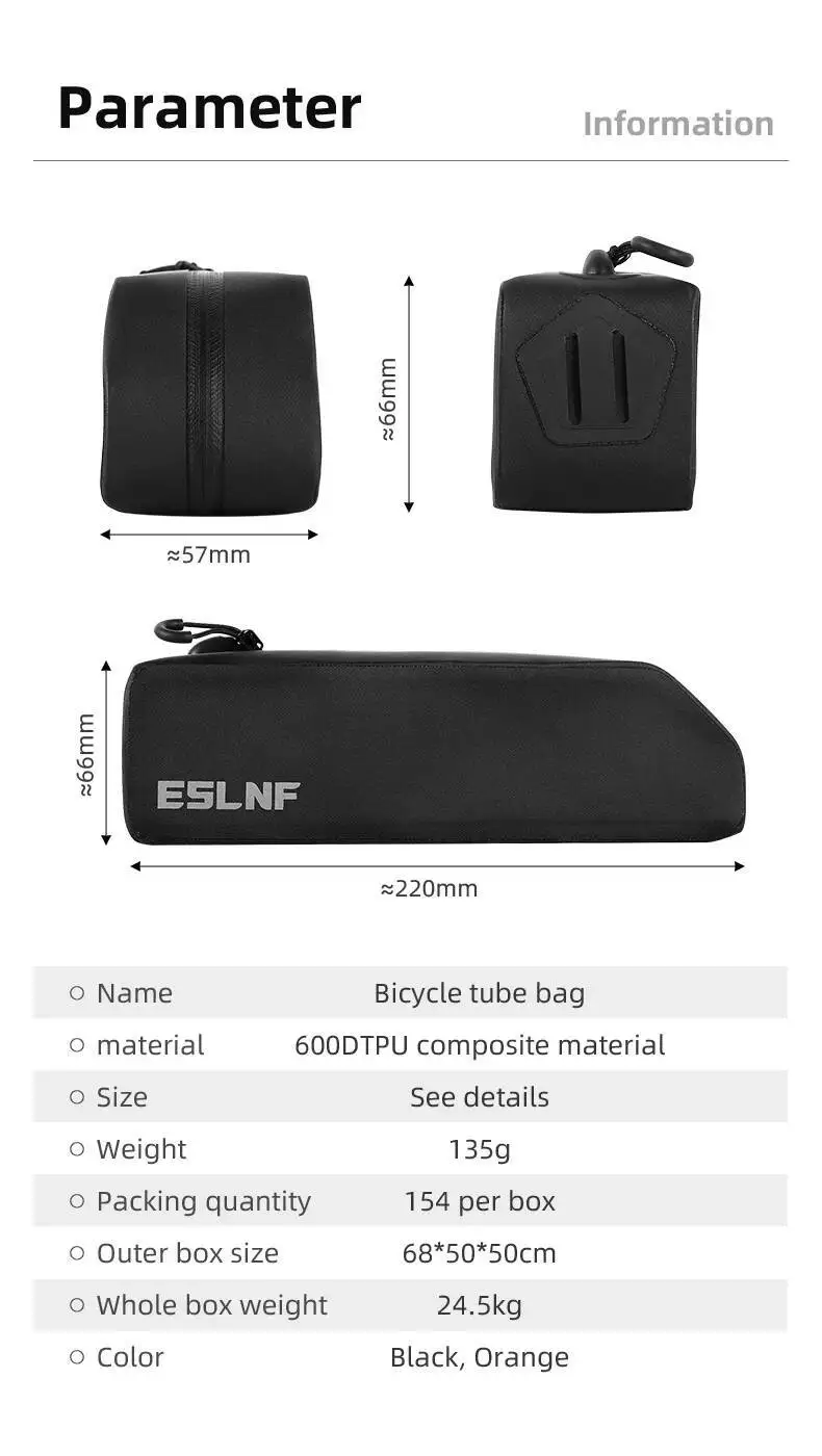 ESLNF Tragbare Vollständig Wasserdichte Vorderrahmen-Fahrradtasche Aufbewahrung MTB Rennrad Oberrohr-Fahrradtaschen – Detail 2