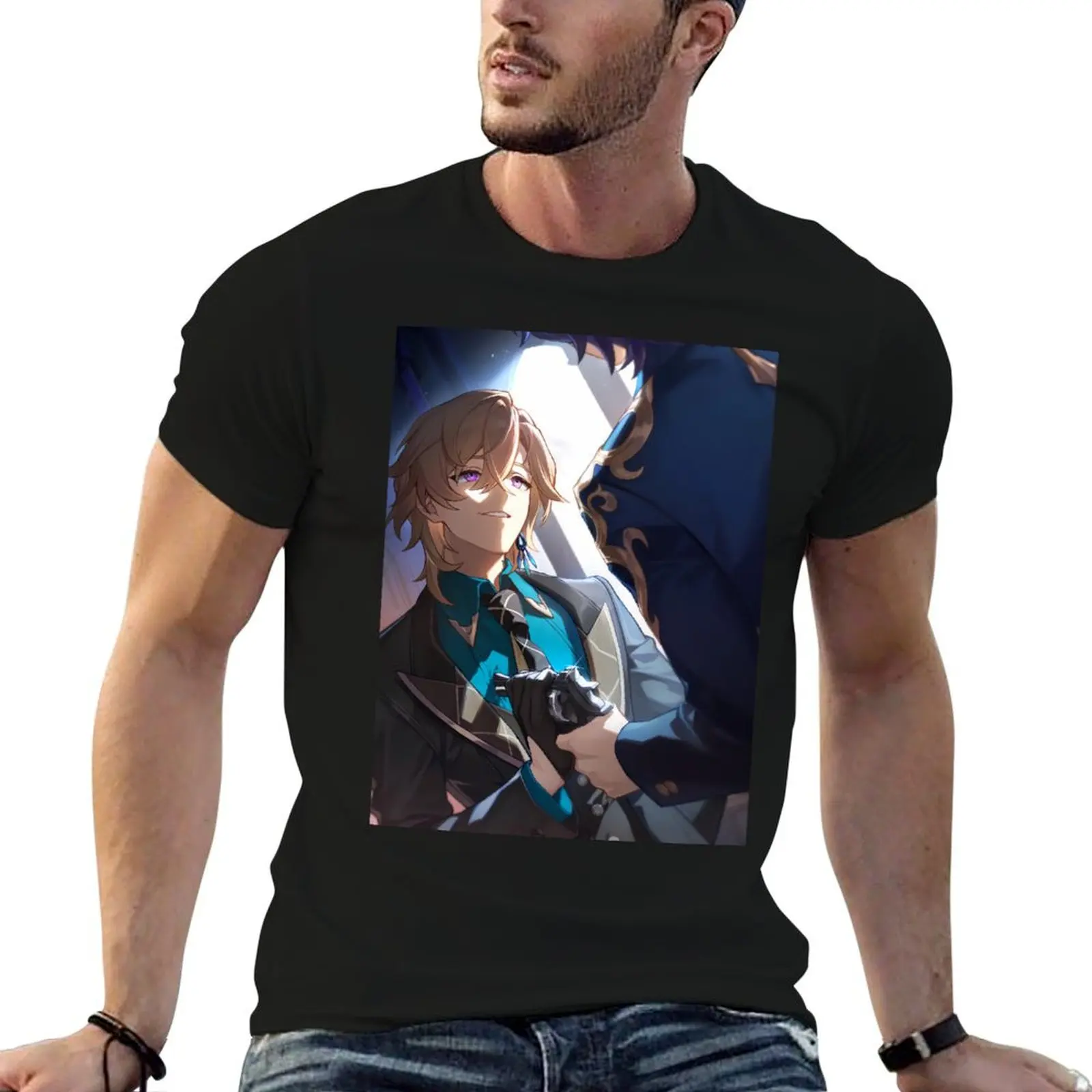 

Aventurine and Dr. Ratio Honkai: Star Rail T-Shirt quick-drying baggy shirts customs design your own t shirts for men graphic