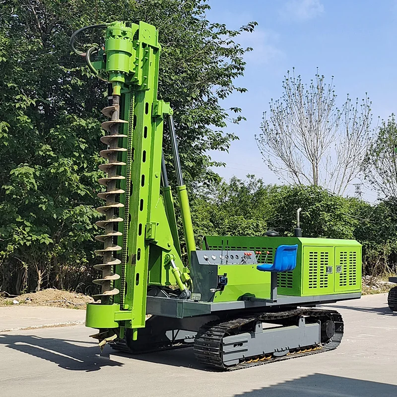 YG Solar Photovoltaic Pile Driver Crawler Rotary Hammer Hydraulic Static Piling Drill Rig Driving Helical Guardrail Pile Driver