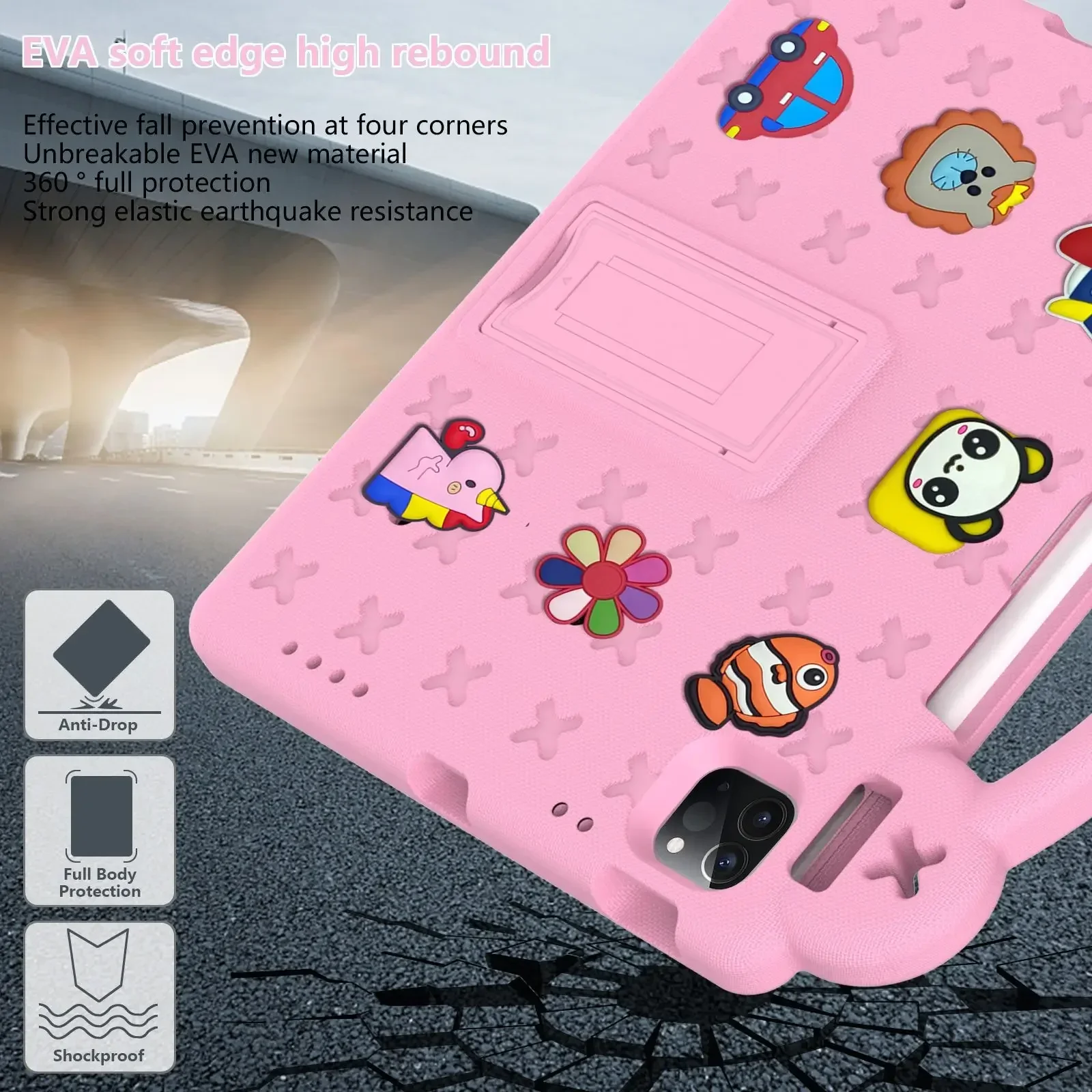 Stand Tablet Case For iPad Pro Air 4 5 6 7 8 9 10th 11th Generation Mini with Handle 2025 A16 9.7 10.2 11 10.9 12.9 13 Cover