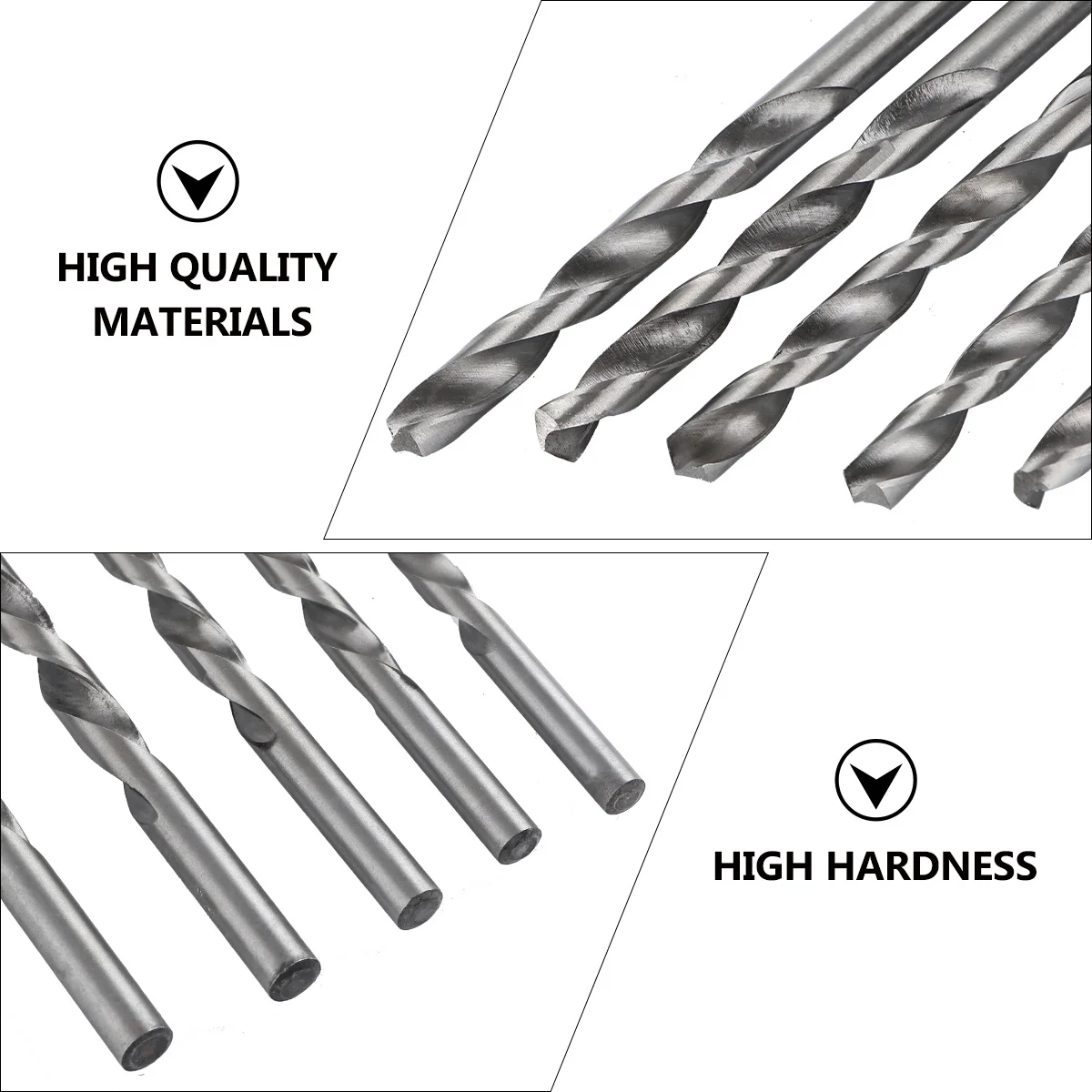 

19Pcs Premium Steel Drill Bit Set Lightweight Portable High Hardness Wear Resistance Accurate Positioning Silver