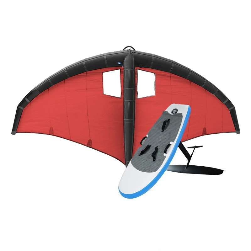 

Water sports unpowered hydrofoil 5square wind wing + blue and white inflatable board + hydrofoil GY1310 surfboard wind wing