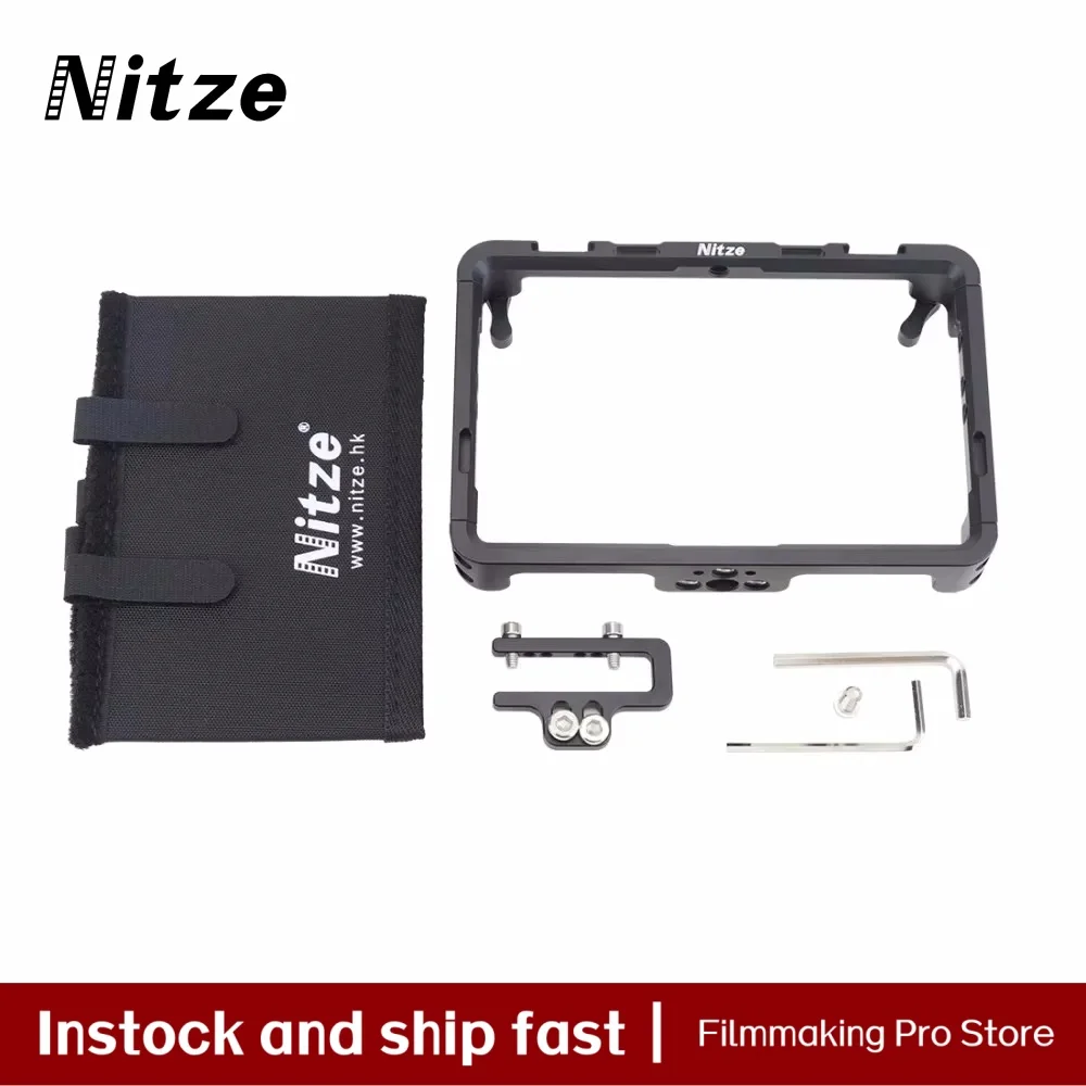 NITZE MONITOR CAGE WITH SUNHOOD FOR PORTKEYS LH5P 5.5 inch MONITOR