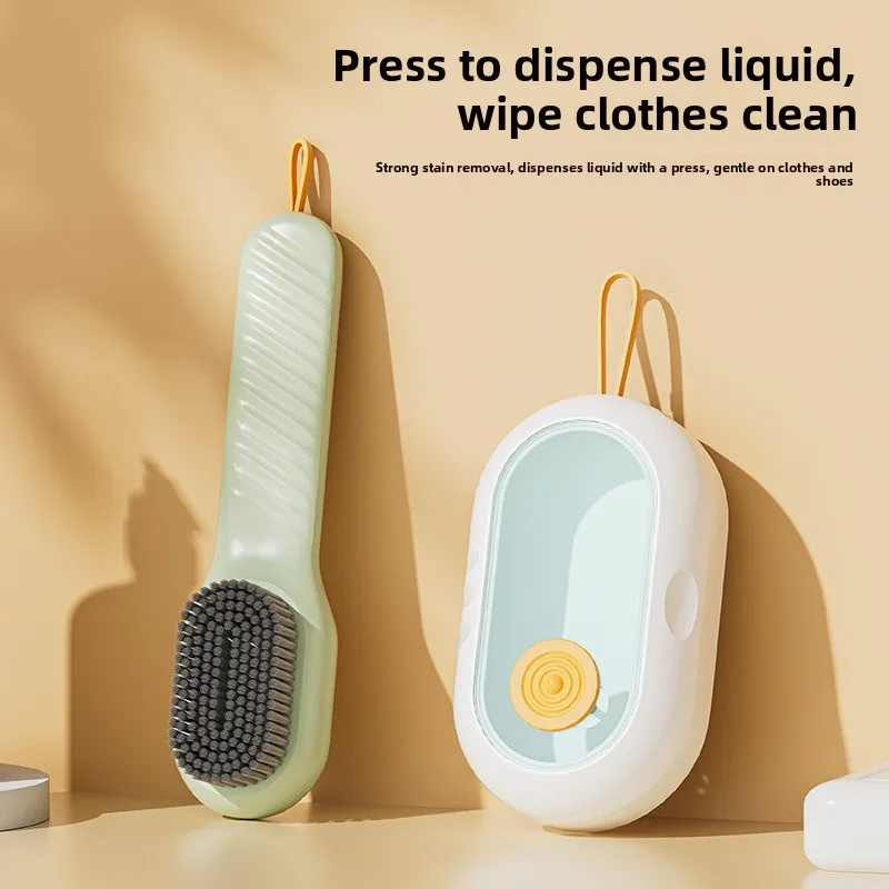

Multifunctional Shoe Brushes With Soap Dispenser Long Handle Brush Cleaner For Clothes Shoes Household Laundry Cleaning Brush