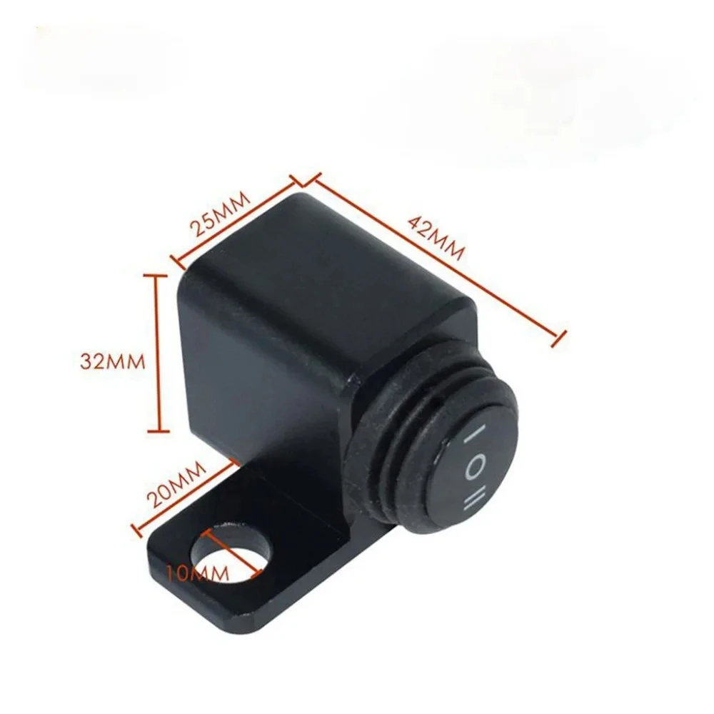 Aluminum Alloy   12V Motorcycle Universal 3 Way Switch ON OFF Mini Driving Light Switch With Clip Waterproof Switch Mirror Mount