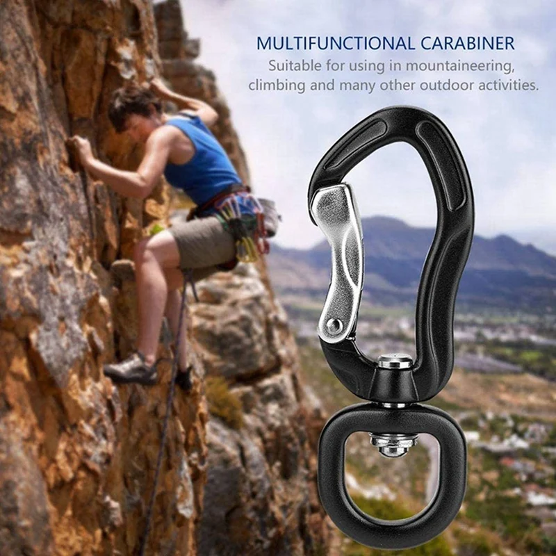 Imagem -03 - Multifuncional Rotating Carabiner Clip Liga de Alumínio d Buckle Acampamento ao ar Livre Caminhadas 360 ° Giratória 4x