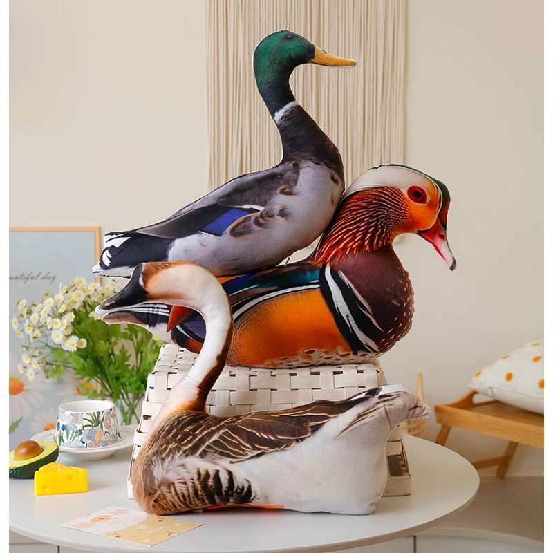 

Realistic Bird Animal Plush Toy Stuffed Goose Chicken Rooster Hen Duck Pigeon Dove Parrot Pheasant Mandarin Duck Pillow Cushion