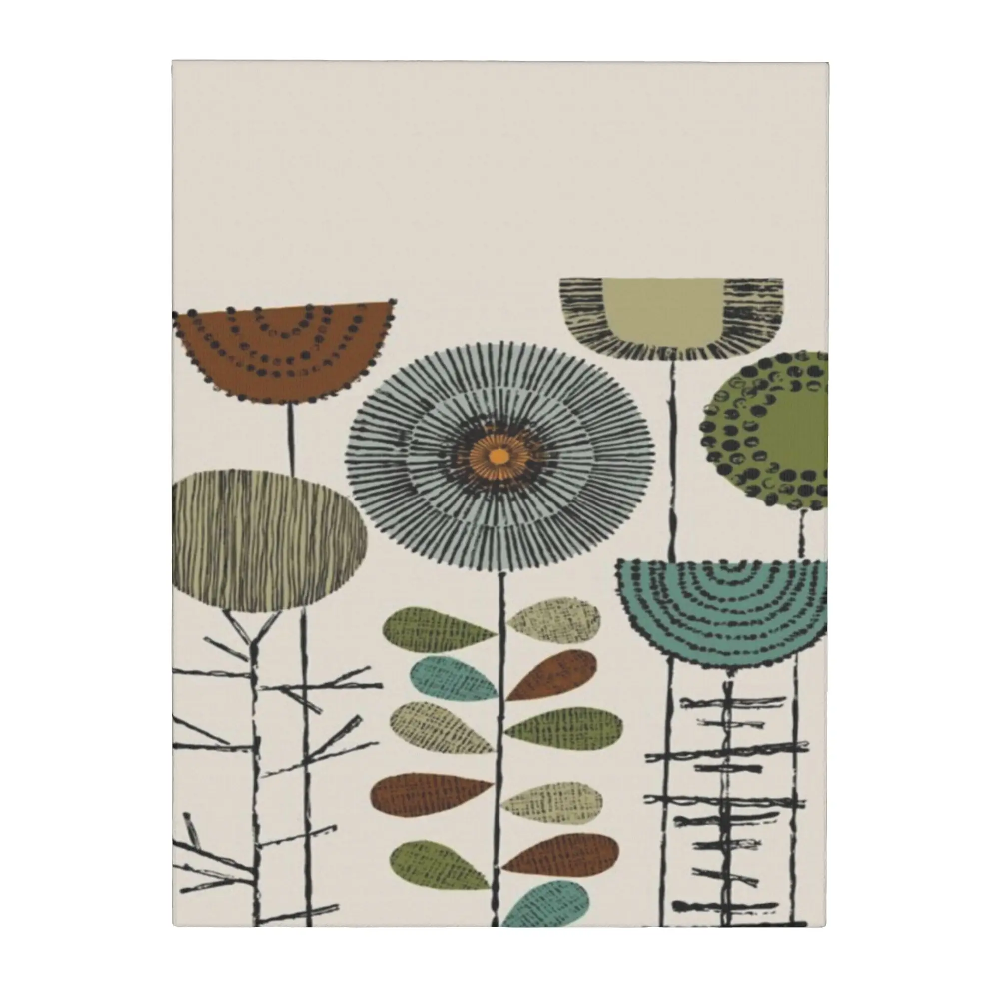 Art Unframed Hanging Picture Orla Kiely Mid Century Modern Modern Aesthetic Artwork Scandinavian Floral Orla Art 12x16inch