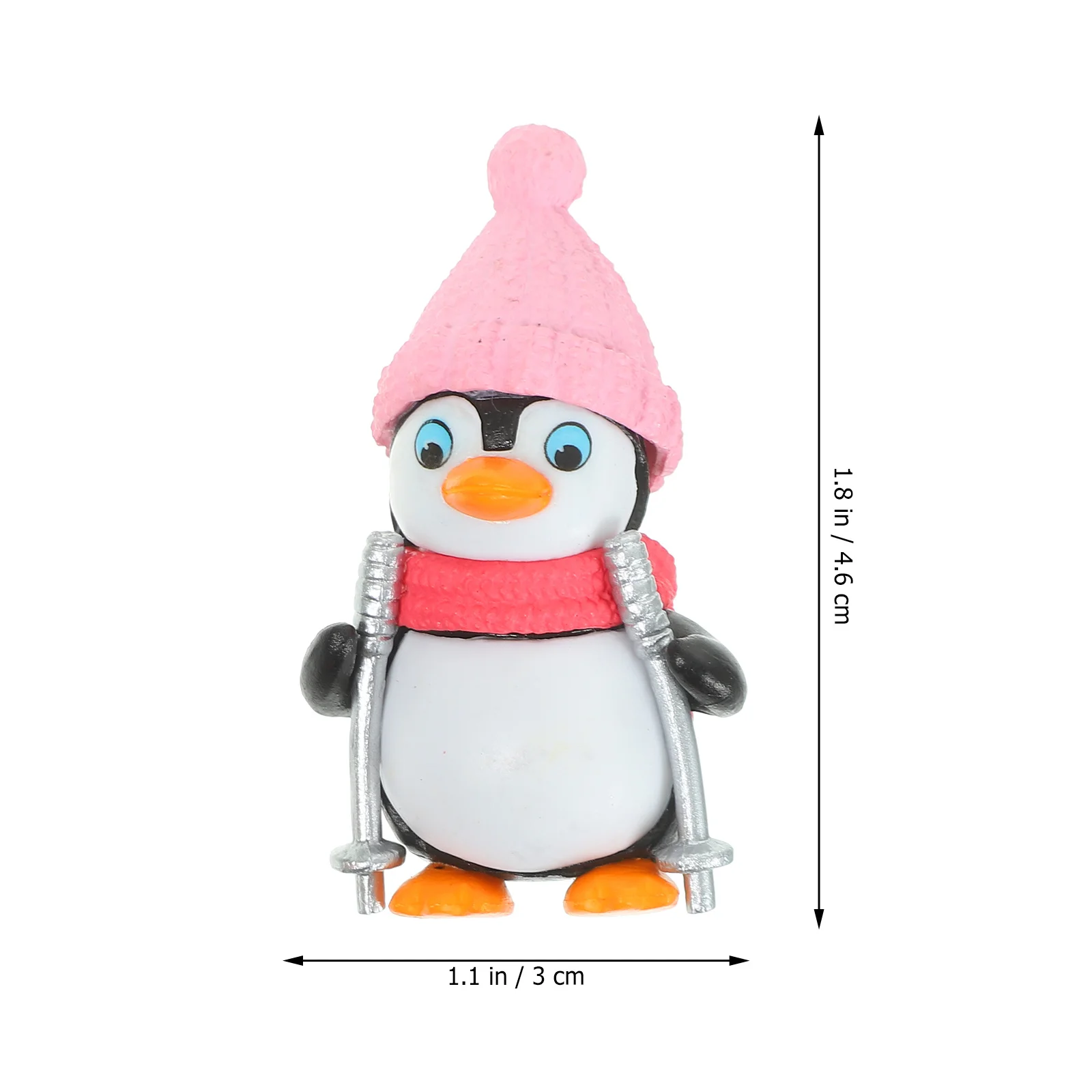 

4Pcs Penguin Cake Decoration Lovely Mini Animal Topper for Birthday Party Kids Celebration Table Desk Dining Decor