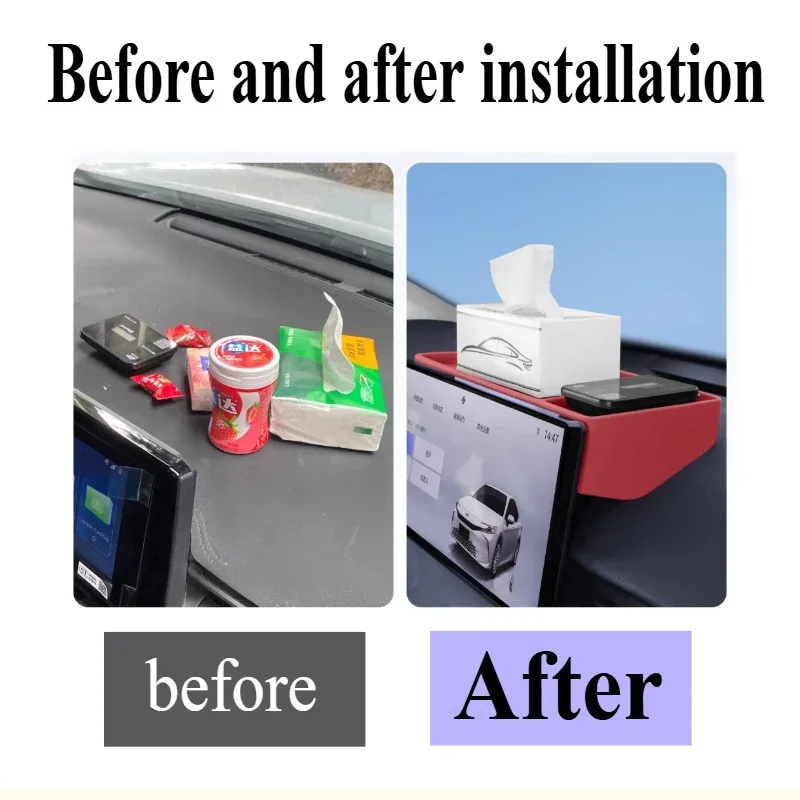 Silicone Screen Base Organizer W/ETC Magnetic Mount for Toyota Camry 2024-2025 - Tool-Free Install (9th Gen)​​ Car Accessories