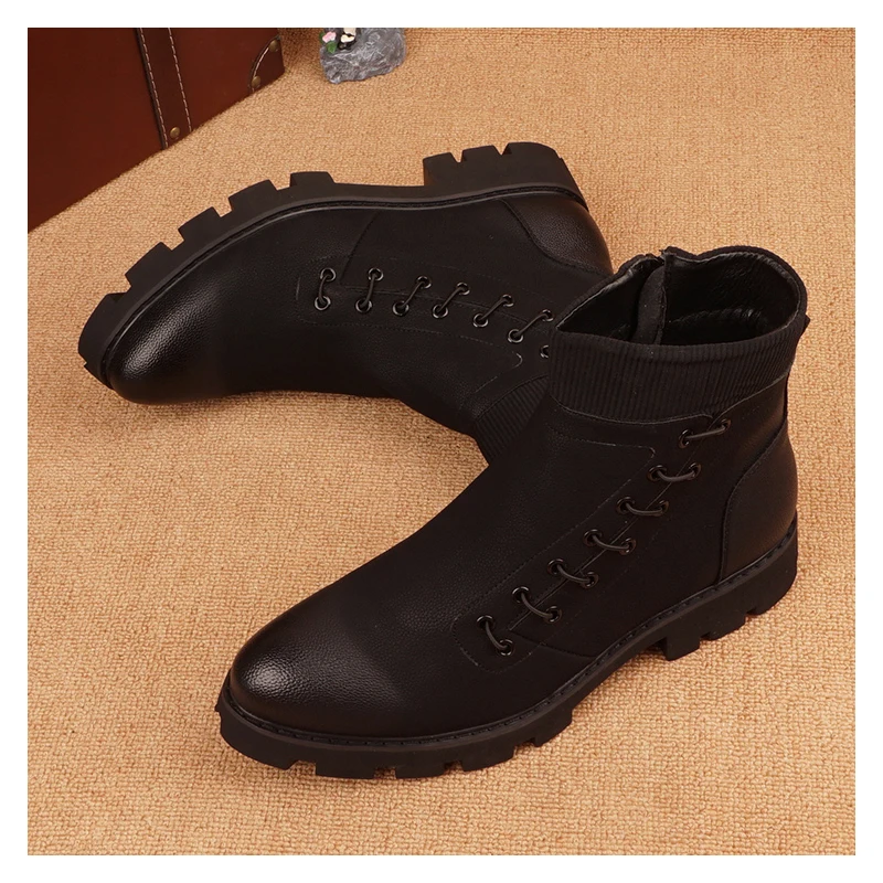 

England style men casual party prom chelsea boots designer platform shoes cowboy natural leather boot autumn winter ankle botas