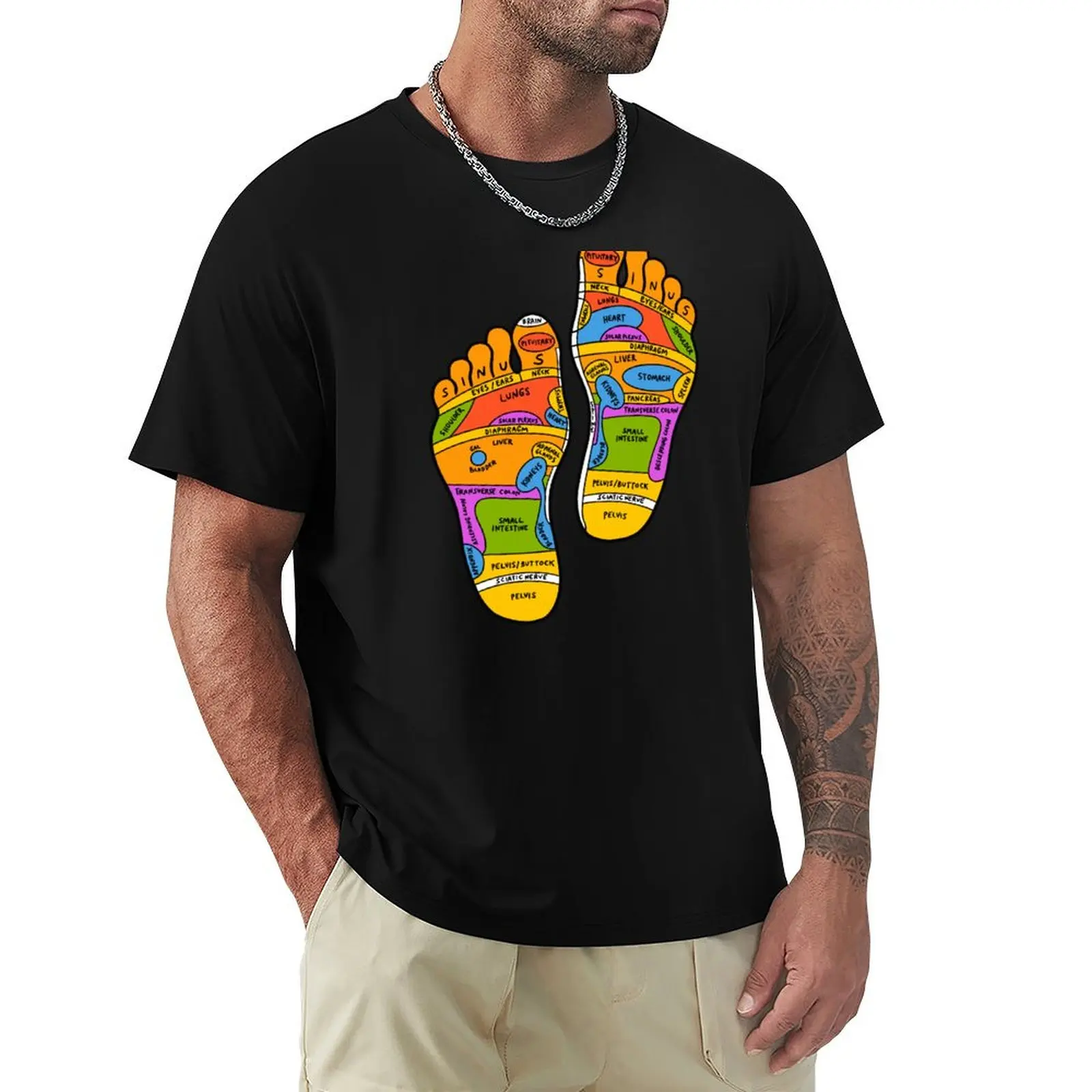 

Reflexology - Reiki Feet T-Shirt cotton man t-shirts funny shirt cotton tshirts personalised vintage Men's t-shirts