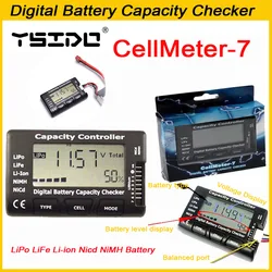 YSIDO RC CellMeter-7 cyfrowy LiPo LiFe li-ion Nicd NiMH do sprawdzania pojemności baterii miernik napięcia akumulatora sprawdzania celme7