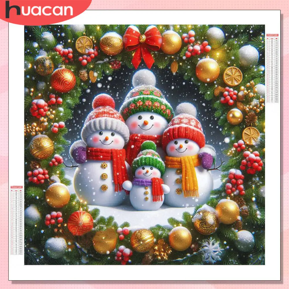 HUACAN Diamant Malerei Schneemann Landschaft Weihnachtsbaum Komplette Kits Wand Dekor Diamant Stickerei Strasssteine