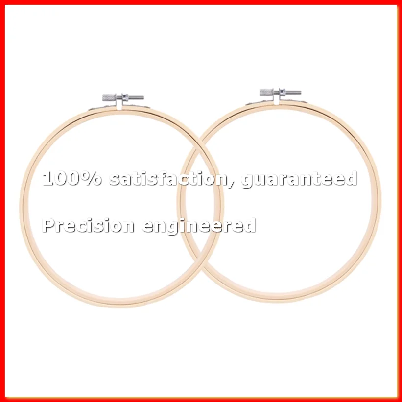 12 Pieces 7 Inch Wooden Embroidery Hoops Bulk Bamboo Circle Hoop Round Ring for Art Craft Handy Sewing-A13G