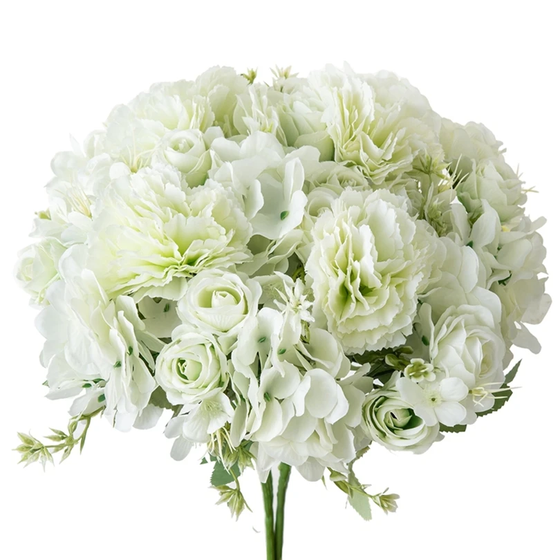 

6Pc Silk Artificial Flowers Carnation Festival Carden Wedding Bridal Bouquet Home Table Decor Birthday Delicate Gift Accessories