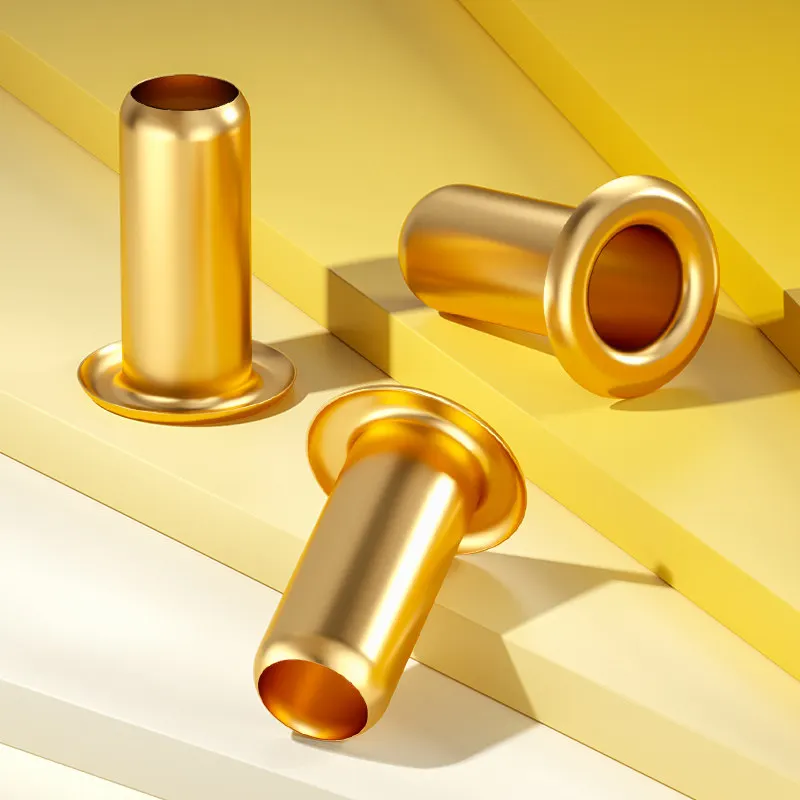 Brass Metal Eyelets Hollow Rivet M1.3 M1.5 M1.7 M2 M2.5 M3 M4 M5 M6 Copper Circuit Board PCB Vias Nails GB876 Tubular Rivets