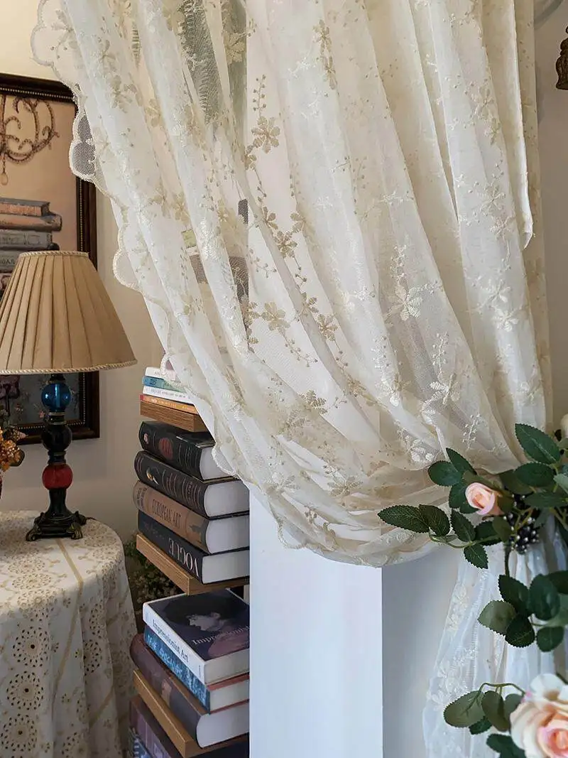 High-end custom American retro decorative special-shaped arched curtain door curtain