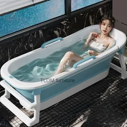 Folding Portable Bathtubs for Adult Full Body Ice Bath Spa Bathtub Large Baby Swimming Pool Household Thickened Bath Bucket