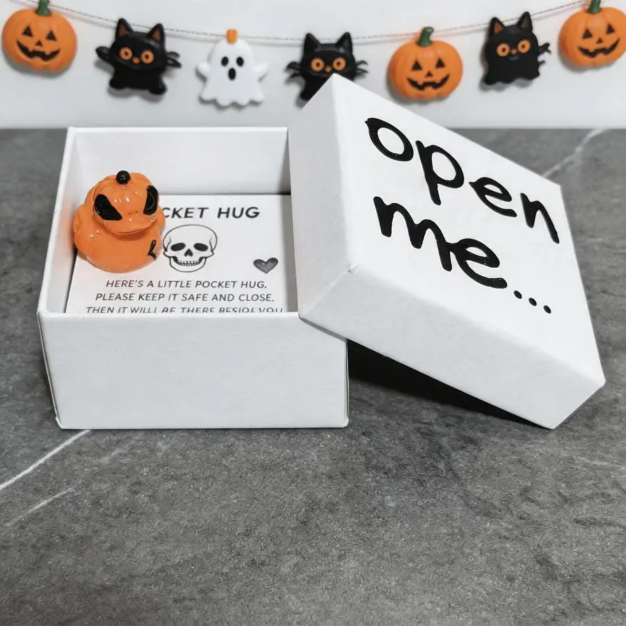 1/5/10/20/50/100pcs Fun Halloween Box Gift, Open Me Surprise Box, Heartwarming Gift Packaging Box - with Mini Greeting Card, Dec