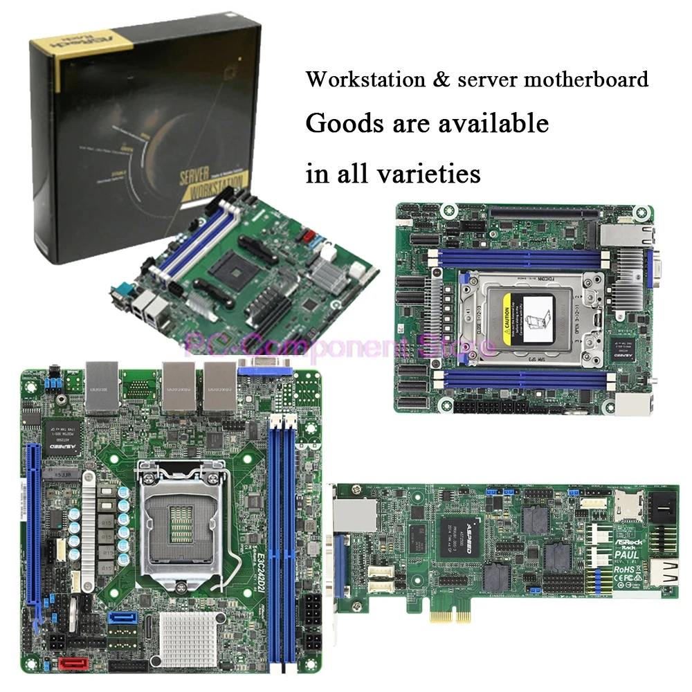 Server Motherboard For ASRock Rack C242 LGA1151 DDR4 Support For XeonE2100 E3C242D2I