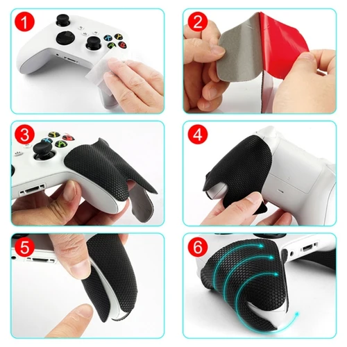 Imagen 2 del producto Pegatinas de goma para controlador de mando, cubierta protectora absorbente de sudor, compatible con Xbox Series X/S ONE X/S