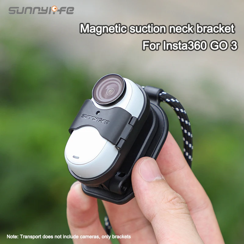 

Sunnylife Magnetic Neck Mount Stand For Insta360 GO 3 Action Camera Accessories Pendant Cord POV Shot Protective Frame Hanger