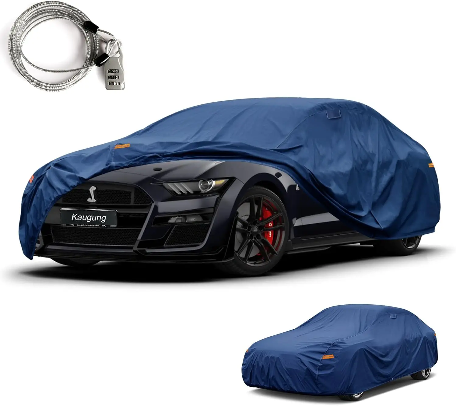 

Custom Fit Waterproof Car Cover for Ford Mustang GT/Shelby/Cobra/Bullitt (1970-2025), All Weather Protection