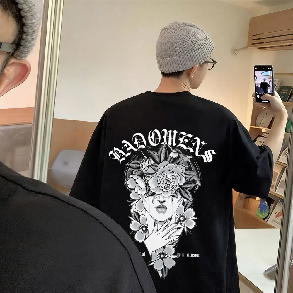 

Rock Band Bad Omens Tour 2026 T Shirt Men Women Vintage Gothic Metal T-shirts Men's Pure Cotton Summer New Oversized T Shirts