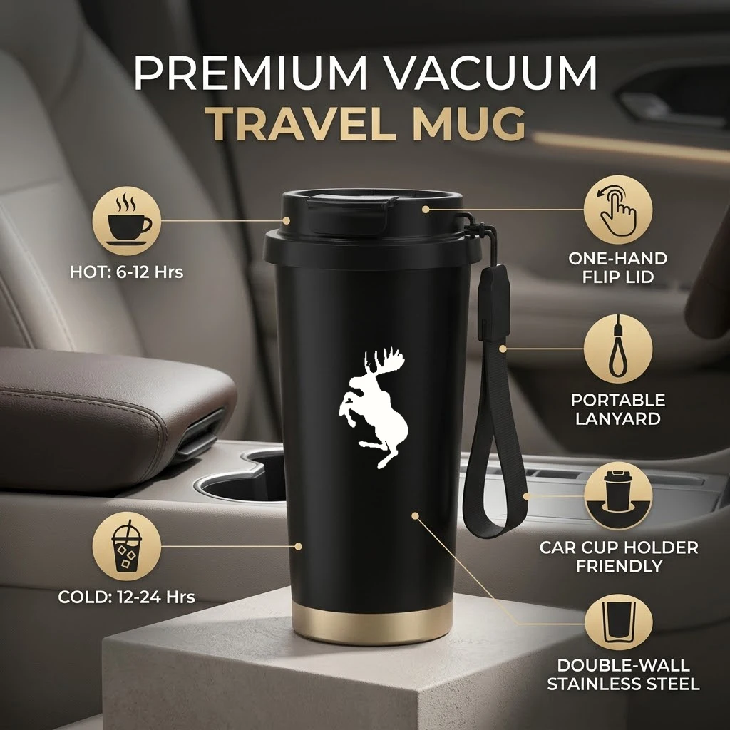 Car Thermos Cup Water bottle Coffee cup 316 stainless steel For Volvo Prancing Deer B5 B4 C30 XC40 XC60 XC90 V40 V50 V60 V90 AWD