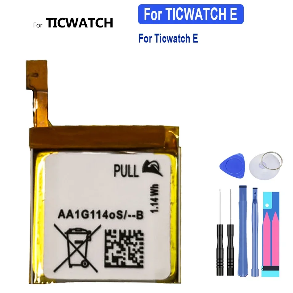 Battery For Ticwatch 2 2nd Ticwatch2 WE11056  for Ticwatch1 Ticwatch 1 46mm for TicwatchE for TicwatchS