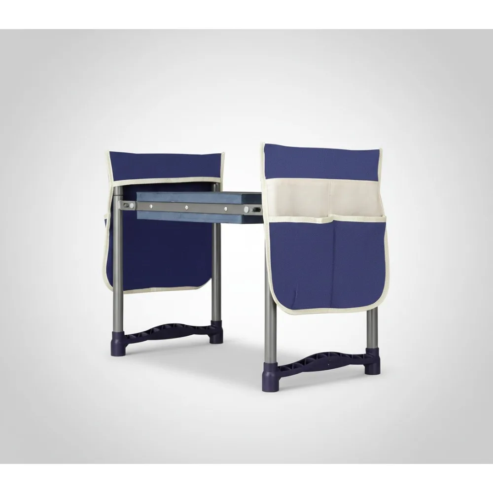 

Foldable Garden Kneeler Seat with Thick Knee Pad, 2 Tool Bags, Pain Relief for Seniors Women